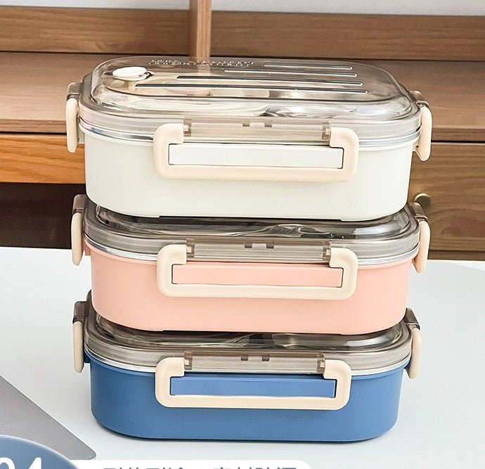 Bento Stainless Steel Lunch Set With Bowl and Cutlery(900 ml)