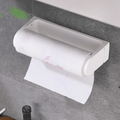 Wall-Mounted Kitchen Adhesive Paper Storage Rack
