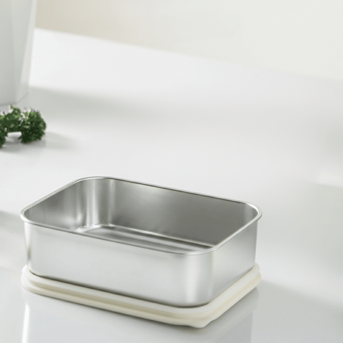 Stainless Steel Multi-Use Storage Box with Lid (0.7L)