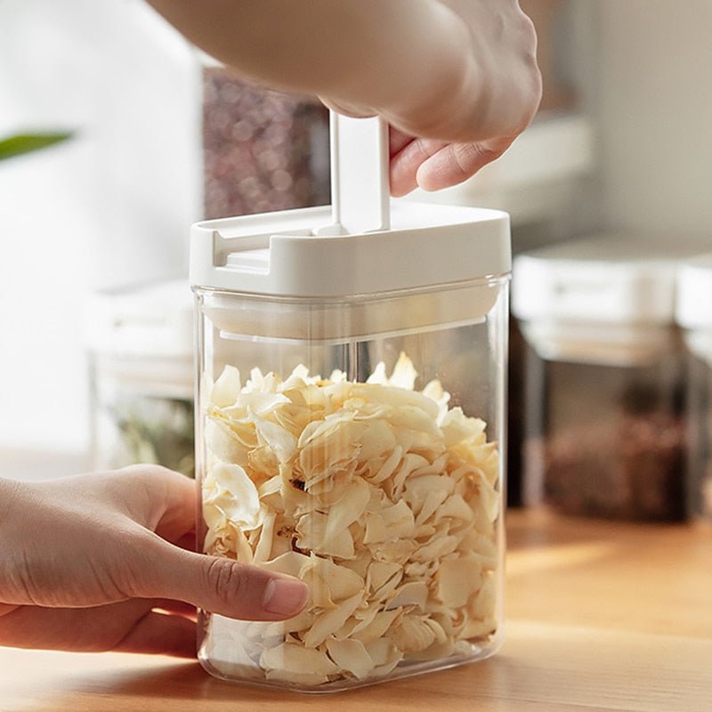 Airtight Stackable Kitchen Storage Jars (Set Of 2)