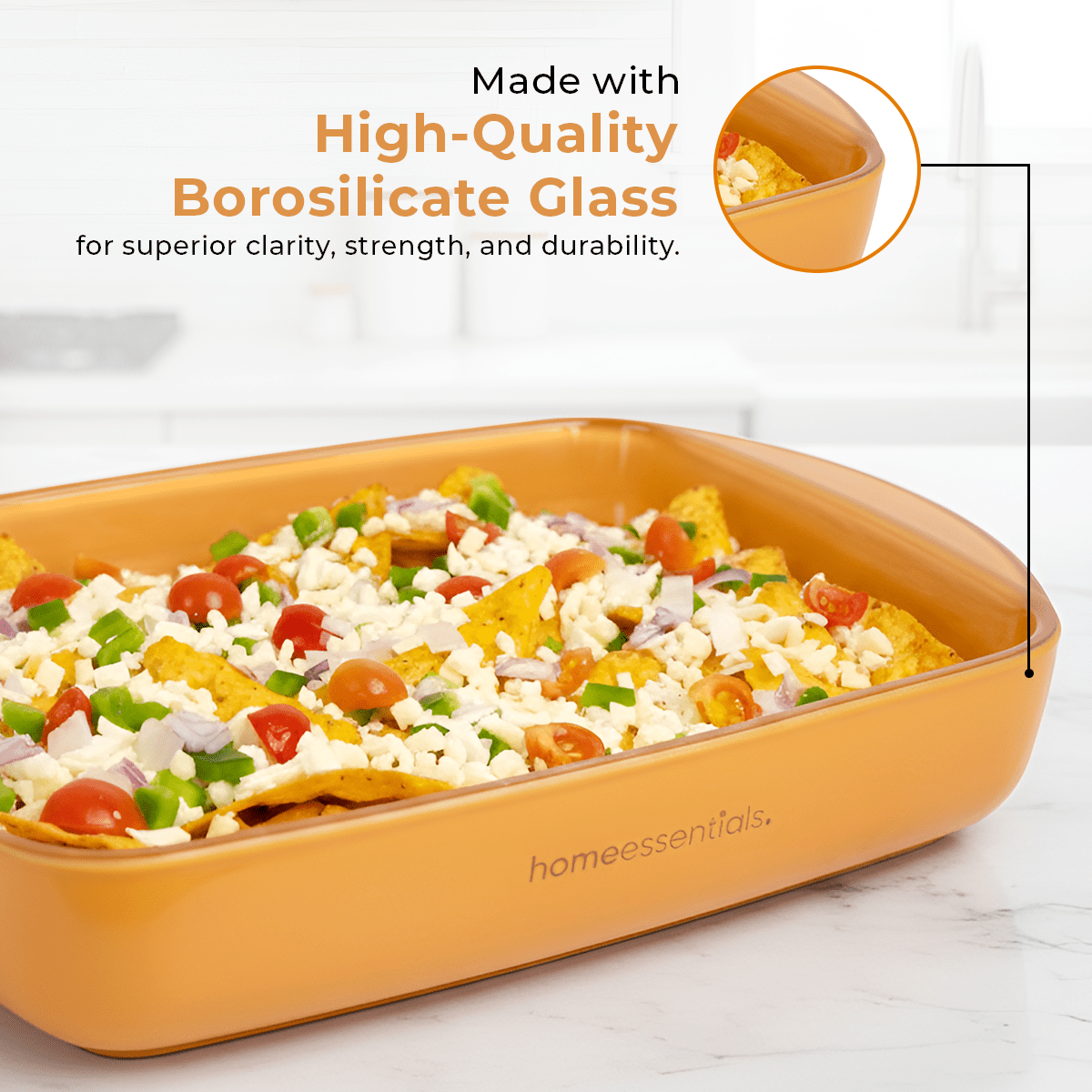 Yellow Rectangular Non-Stick Baking Dish