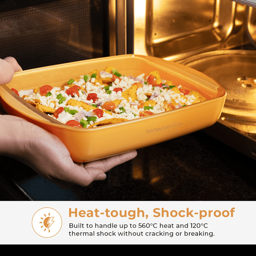 Yellow Rectangular Non-Stick Baking Dish(1600ml)