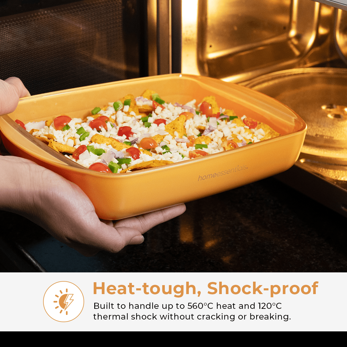 Yellow Rectangular Non-Stick Baking Dish(1600ml)