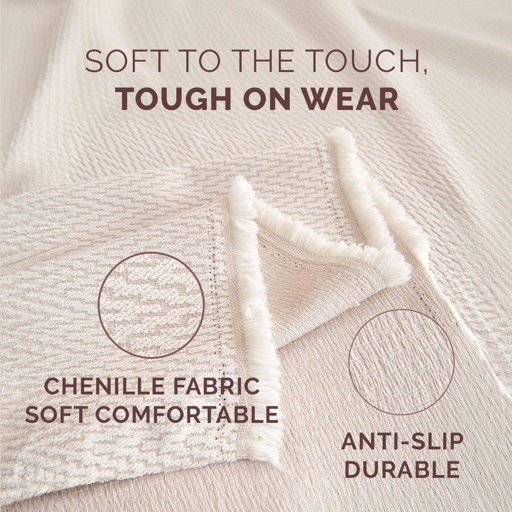 Black Elegance Elegance Chenille Sofa Cover