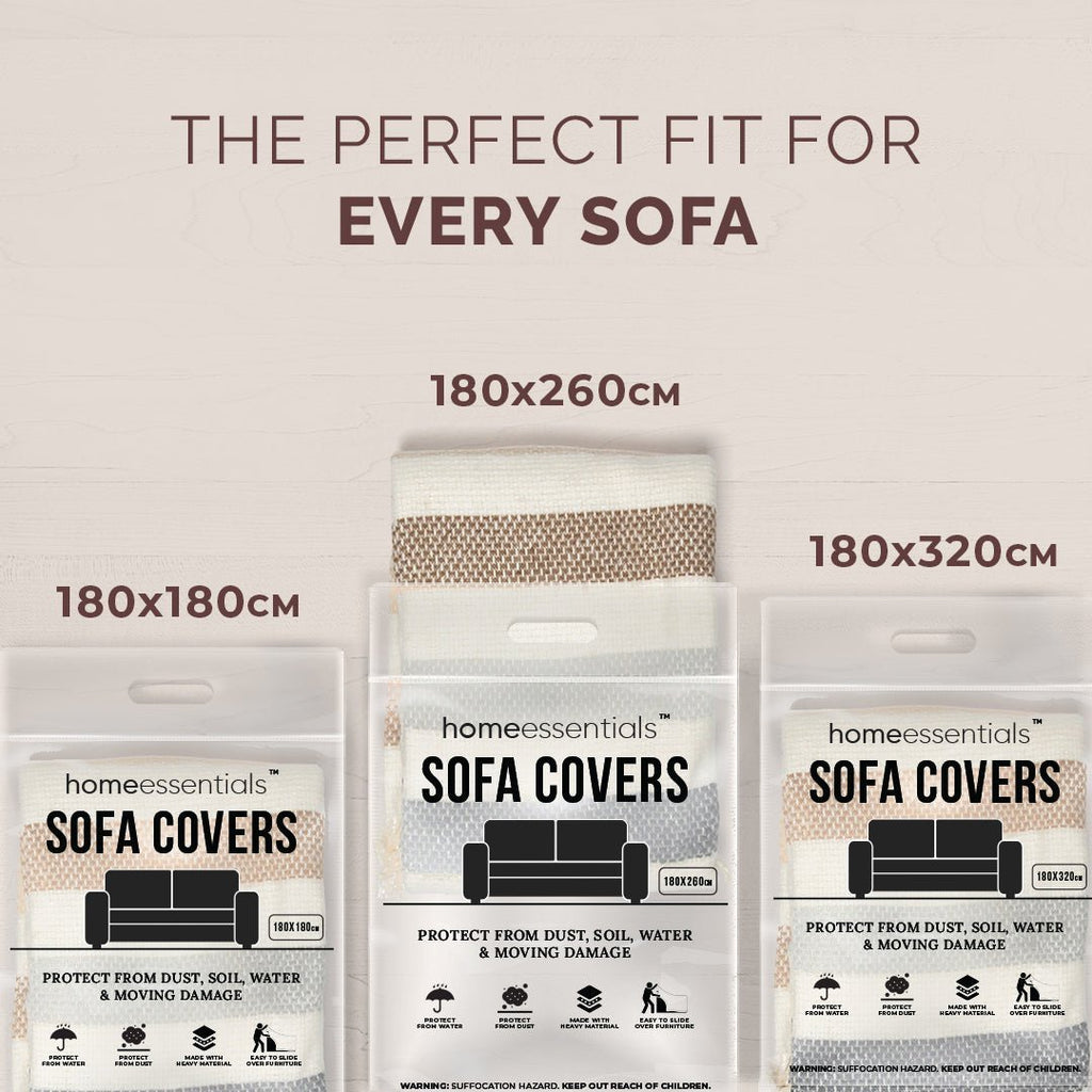 Beige & Cream Elegance Elegance Chenille Sofa Cover