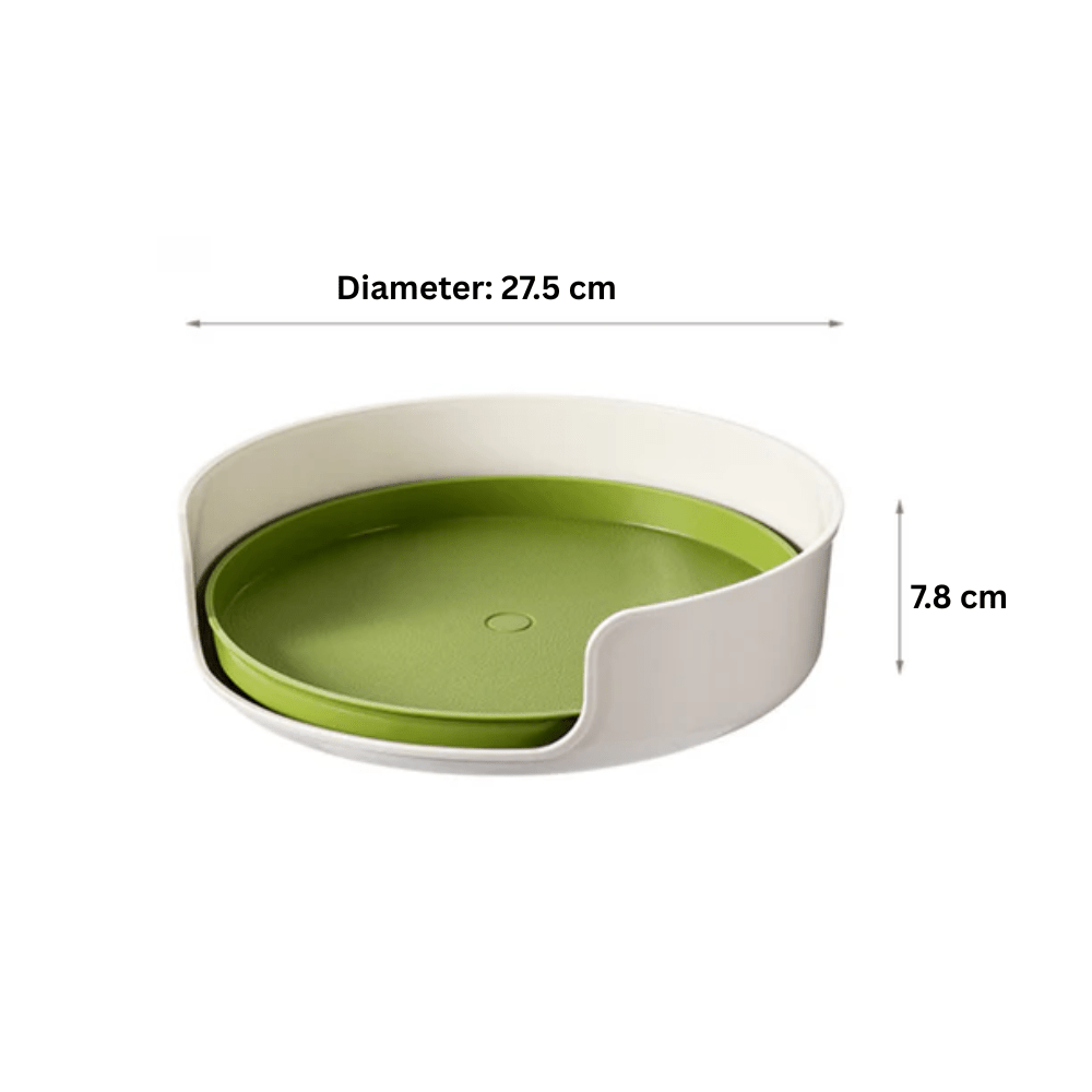 360° Rotating Open Kitchen Storage Tray for Bottles(28cm)