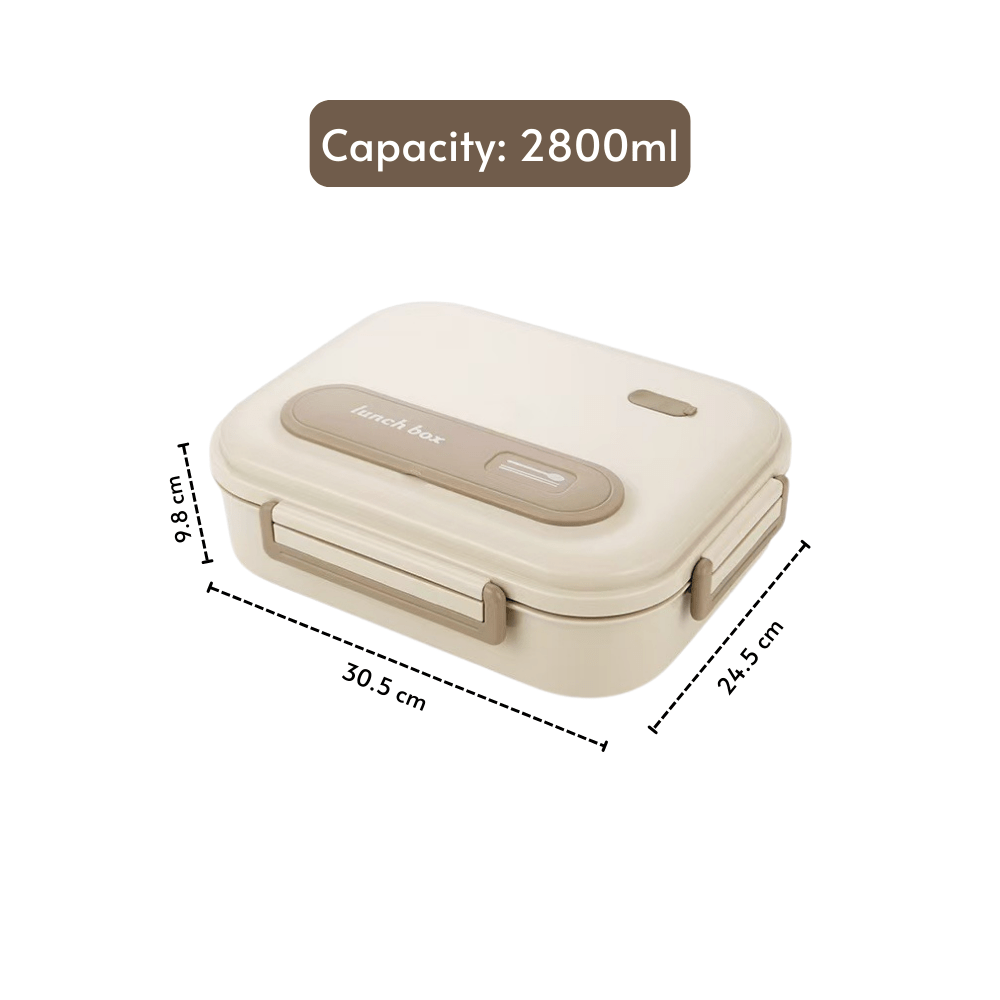 5-Compartment Stainless Steel Thermal Bento Lunch Box(2800ml)