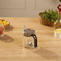 Airtight Glass Storage Containers with Stainless Steel Lid & Spoon