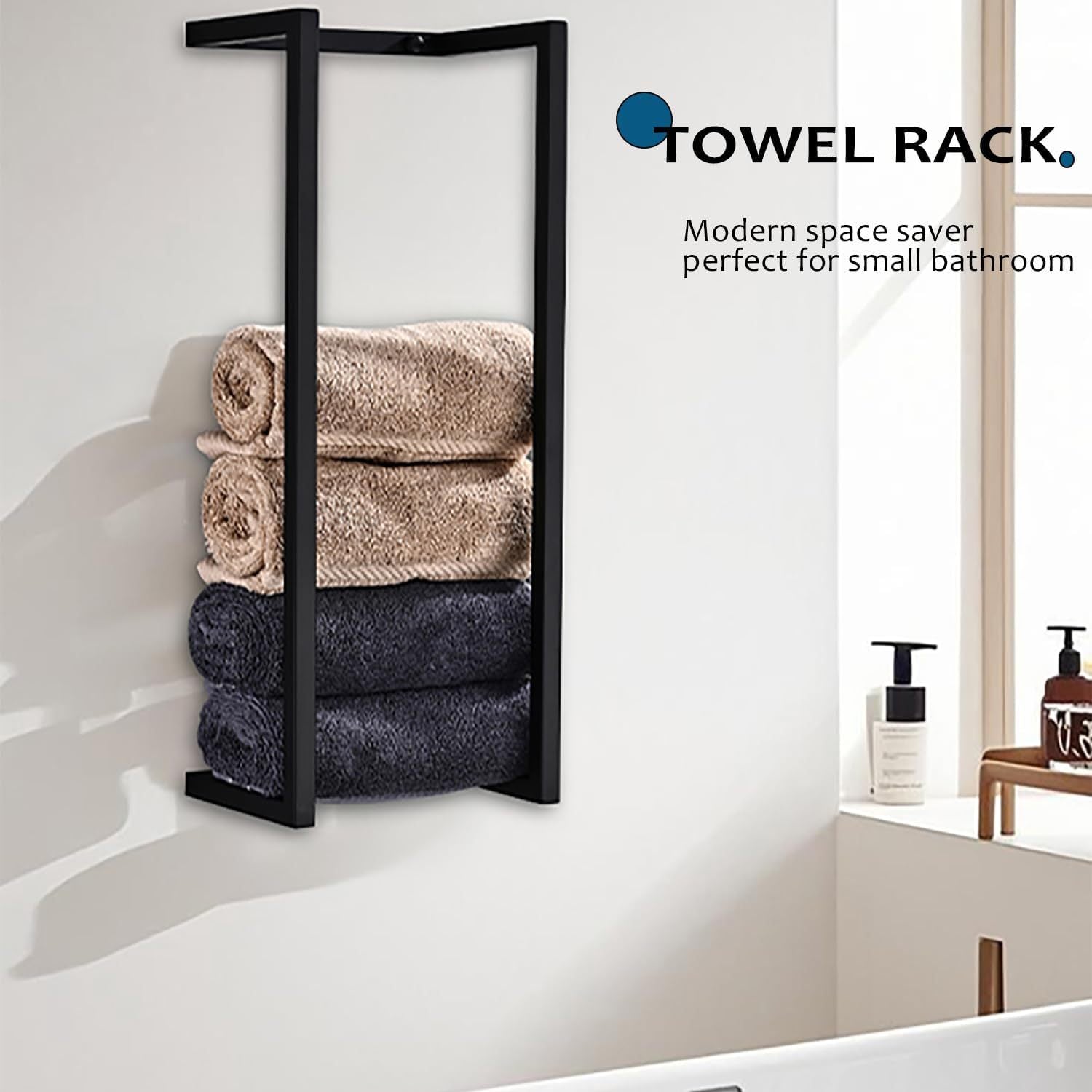 Wall-Mounted Bathroom Towel Storage Rack