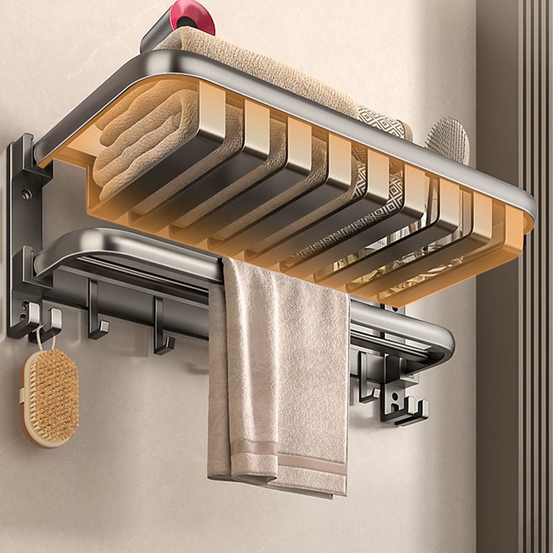 Aluminum Space Saver Foldable Towel Rack (60cm)