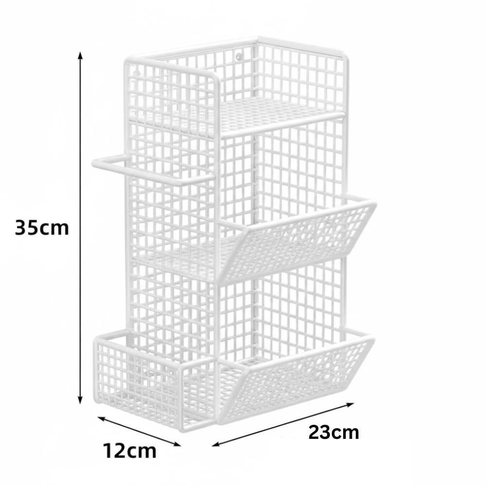 Wall Mounted Heat Resistant Kitchen Storage Shelf Organizer Rack