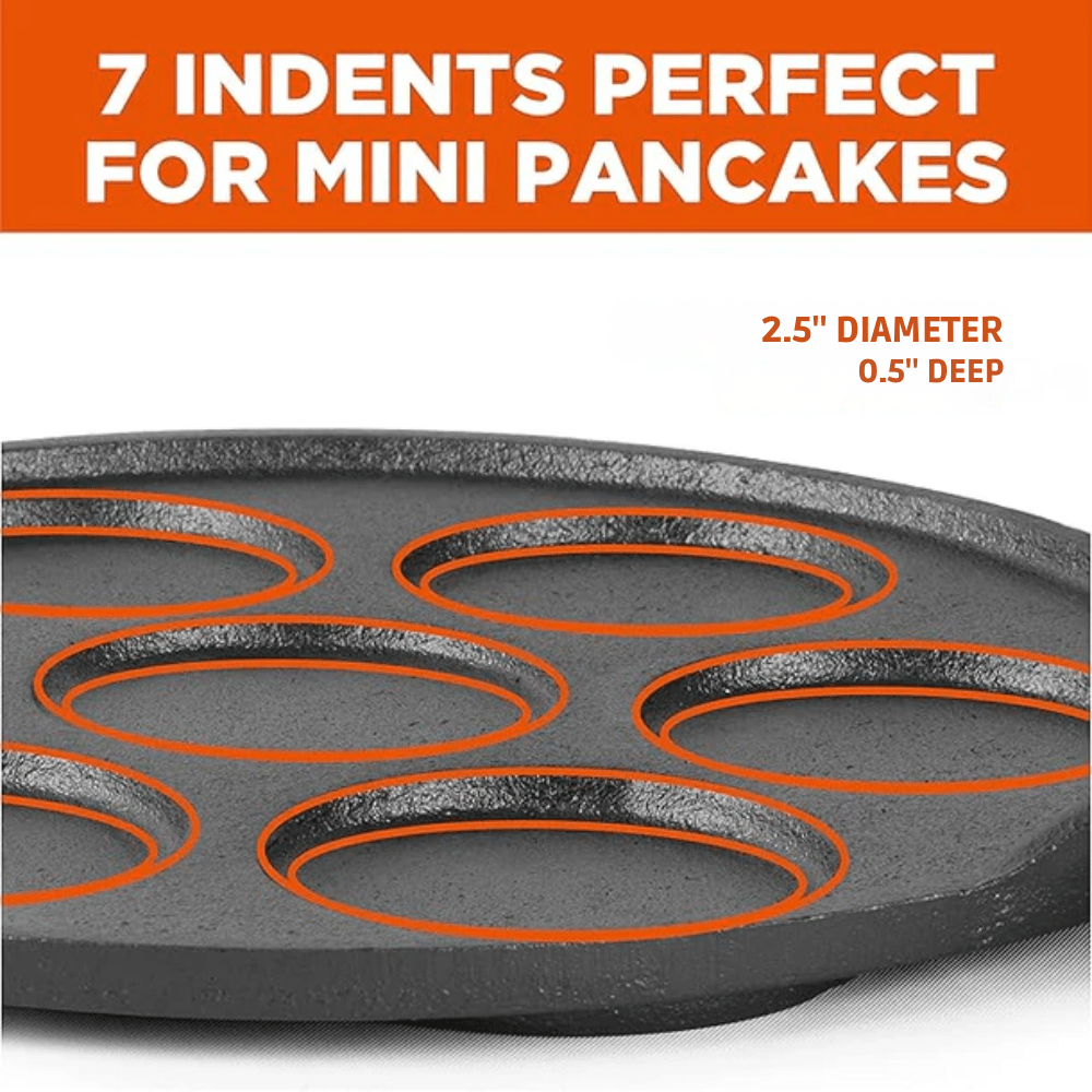 Cast Iron Mini Pancake Maker with Handle(23cm)