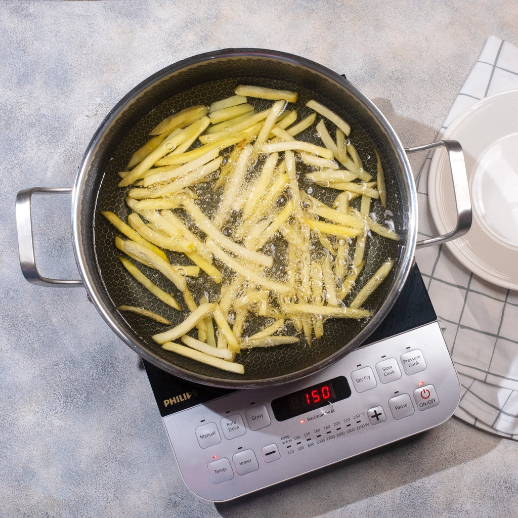 Stainless Steel Non-Stick Honeycomb Deepen Frying Pan (30cm)