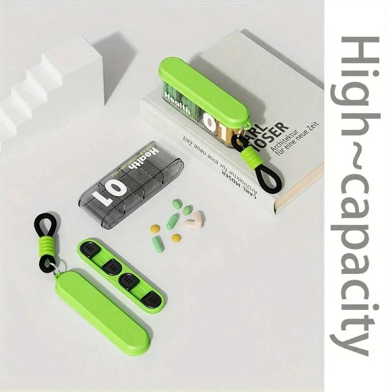 Stylish Portable Pill Box with 4 Compartments