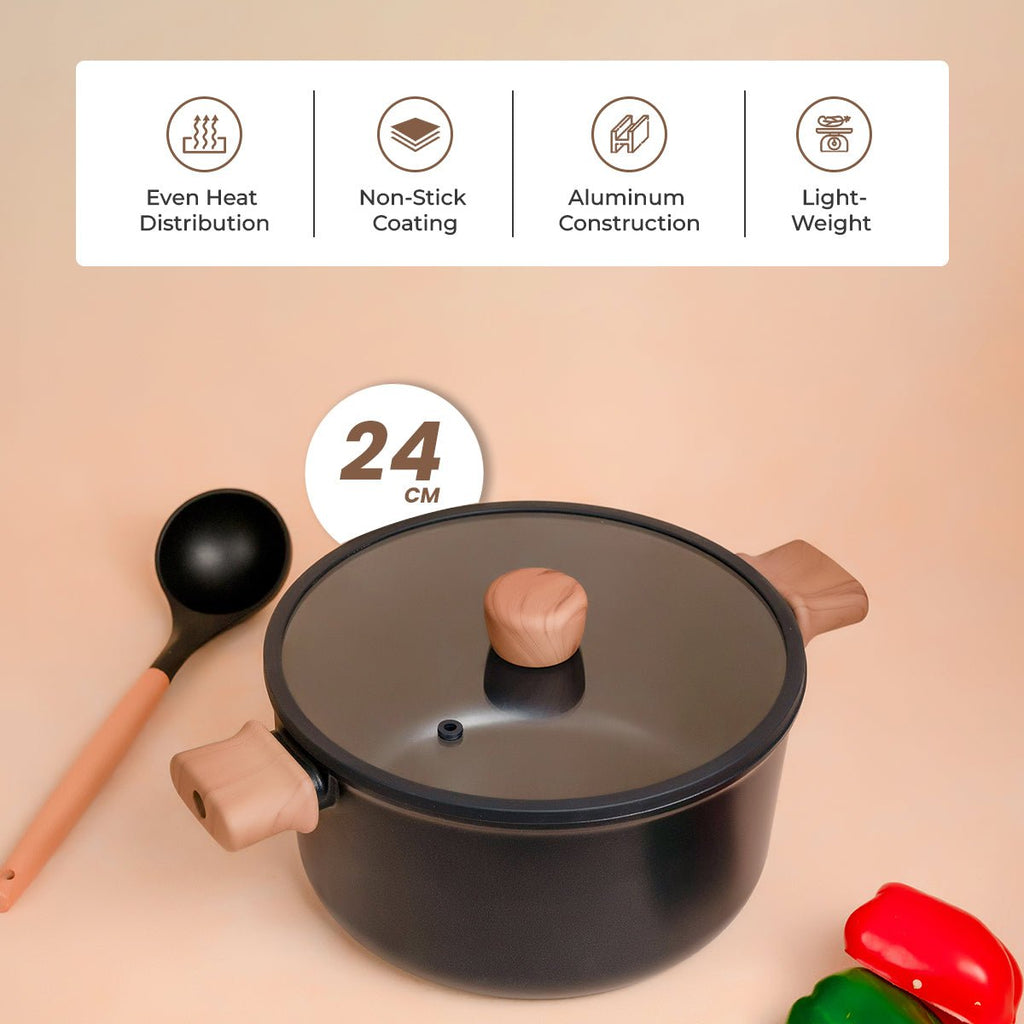 Titanium Non-Stick Soup Pot with Lid (24cm)
