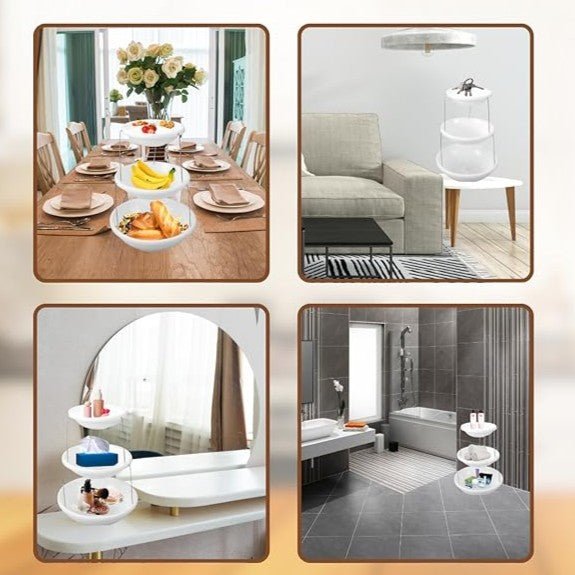 Twist & Fold 3-Tier Foldable Snack & Fruit Stand (38 cm)