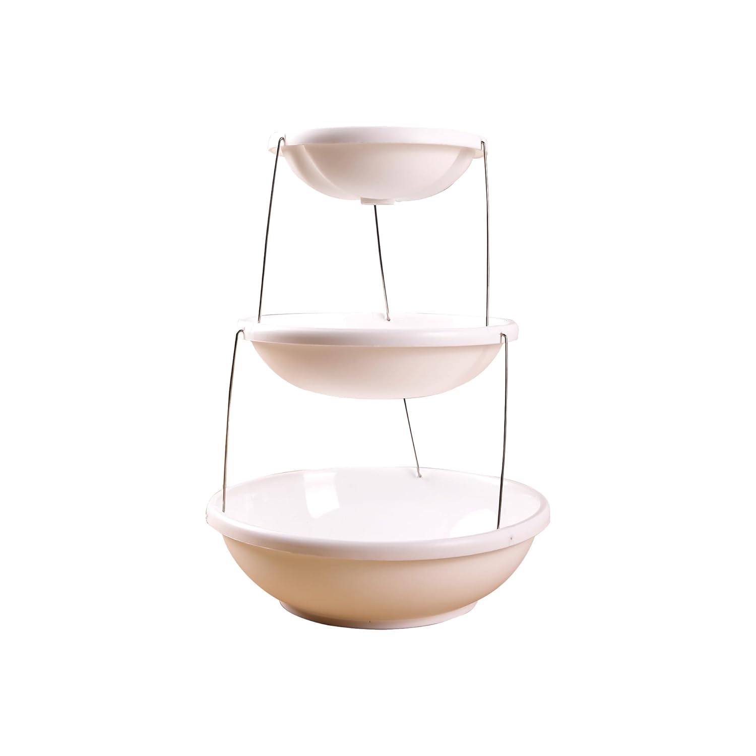 Twist & Fold 3-Tier Foldable Snack & Fruit Stand (38 cm)