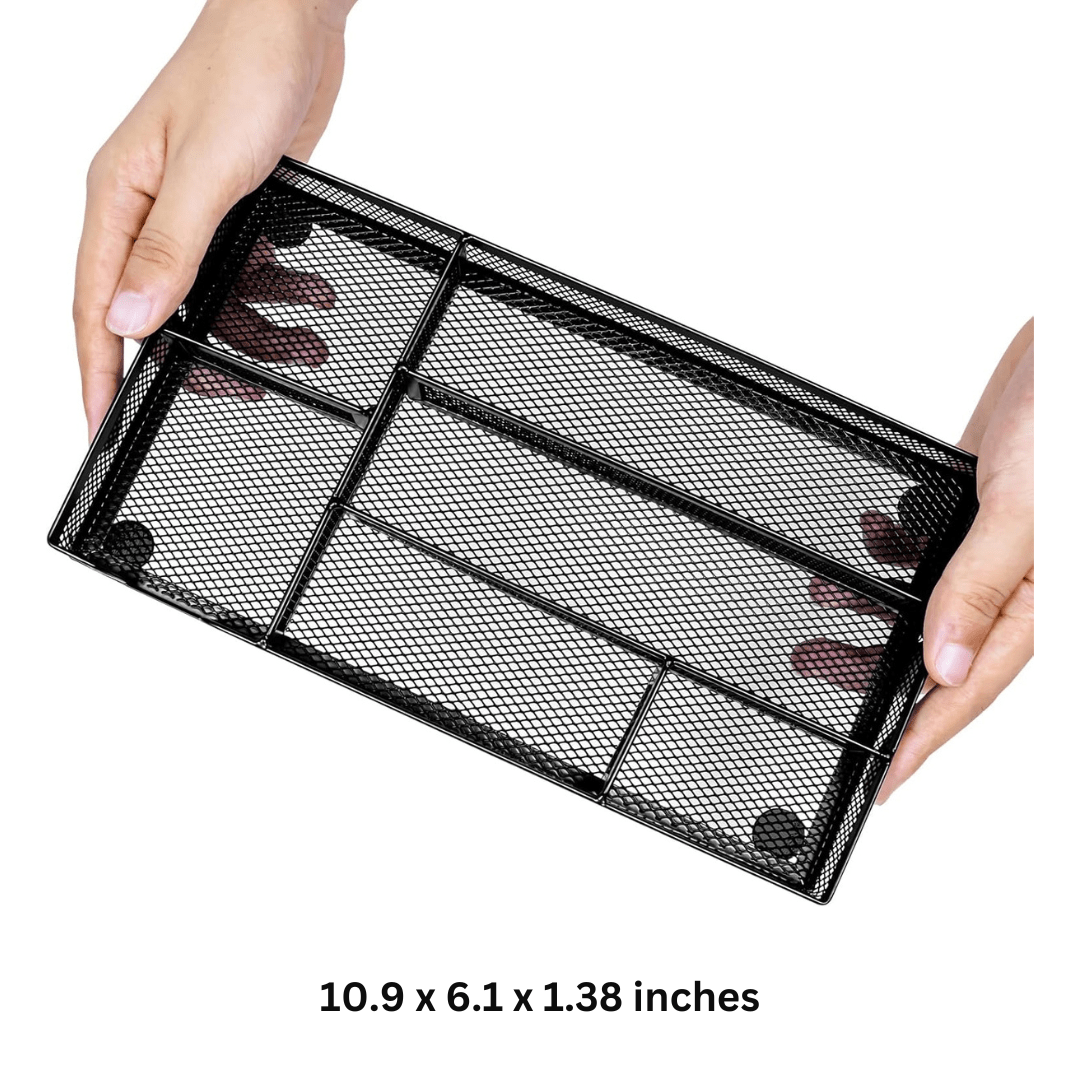 Versatile 6-Compartment Desk Drawer Organizer