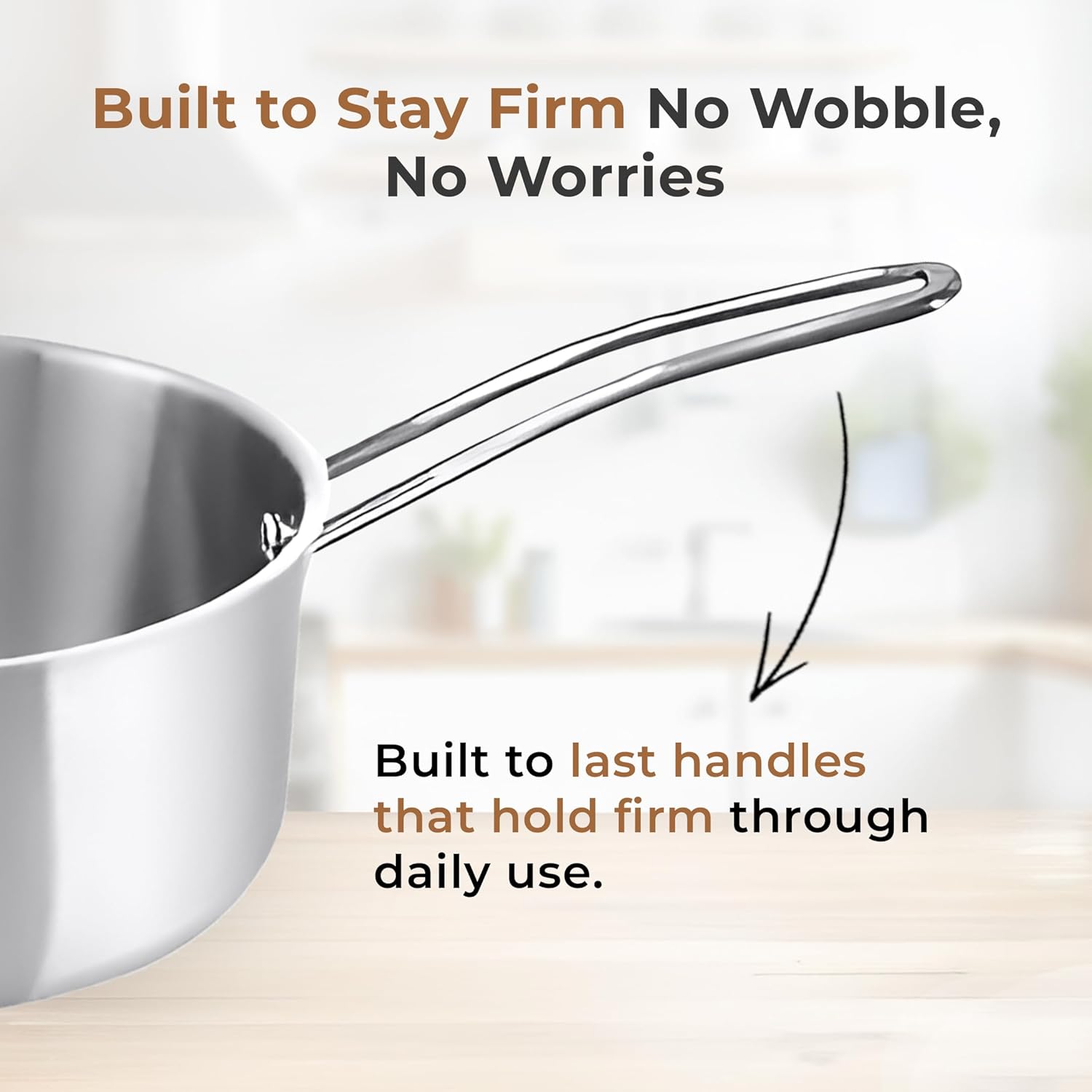 Versatile Tri-Ply Stainless Steel Saucepan with Lid(16cm)