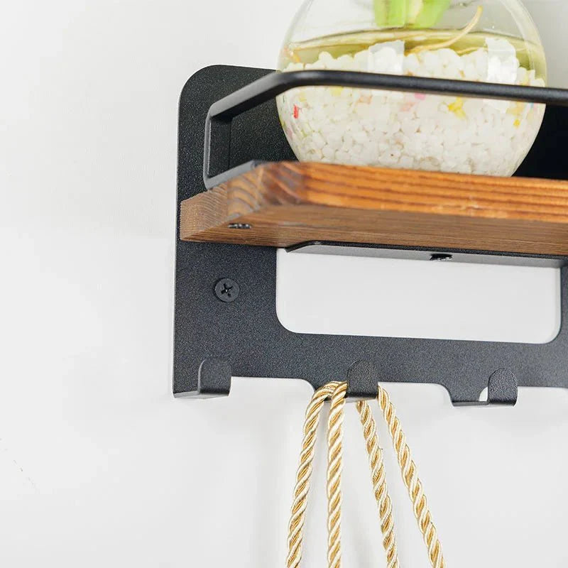 Wall Mounted Key Organizer with Storage Shelf