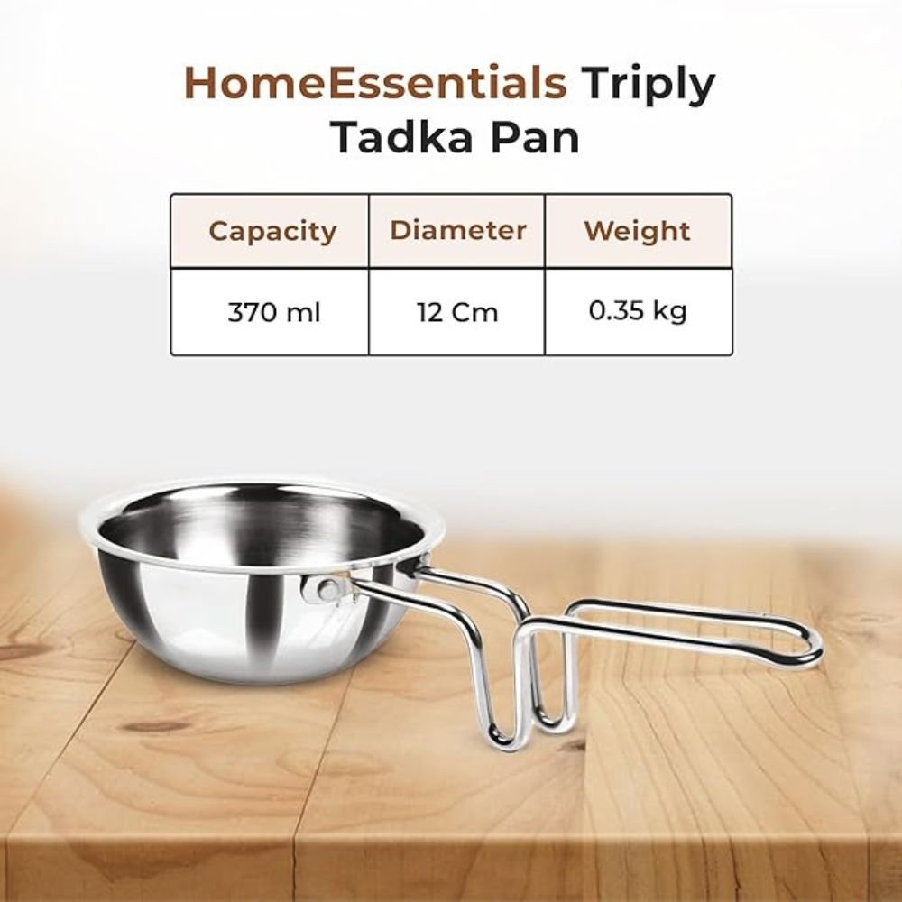 Stainless Steel Spice Tempering Pan with Handle – 12cm