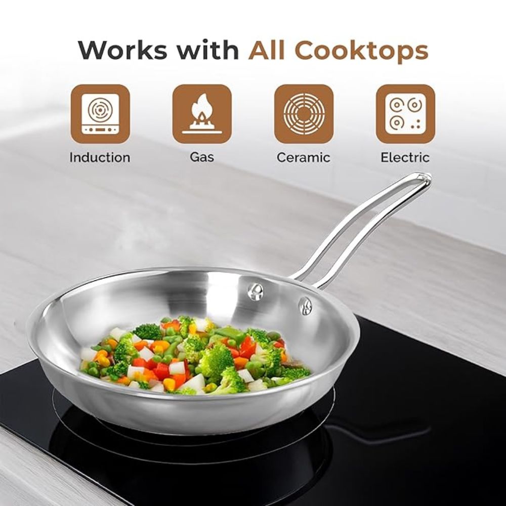 Stainless Steel Non-Stick Tri-Ply Frying Pan(24cm)