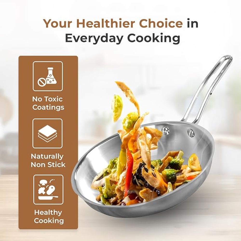 Stainless Steel Non-Stick Tri-Ply Frying Pan(24cm)