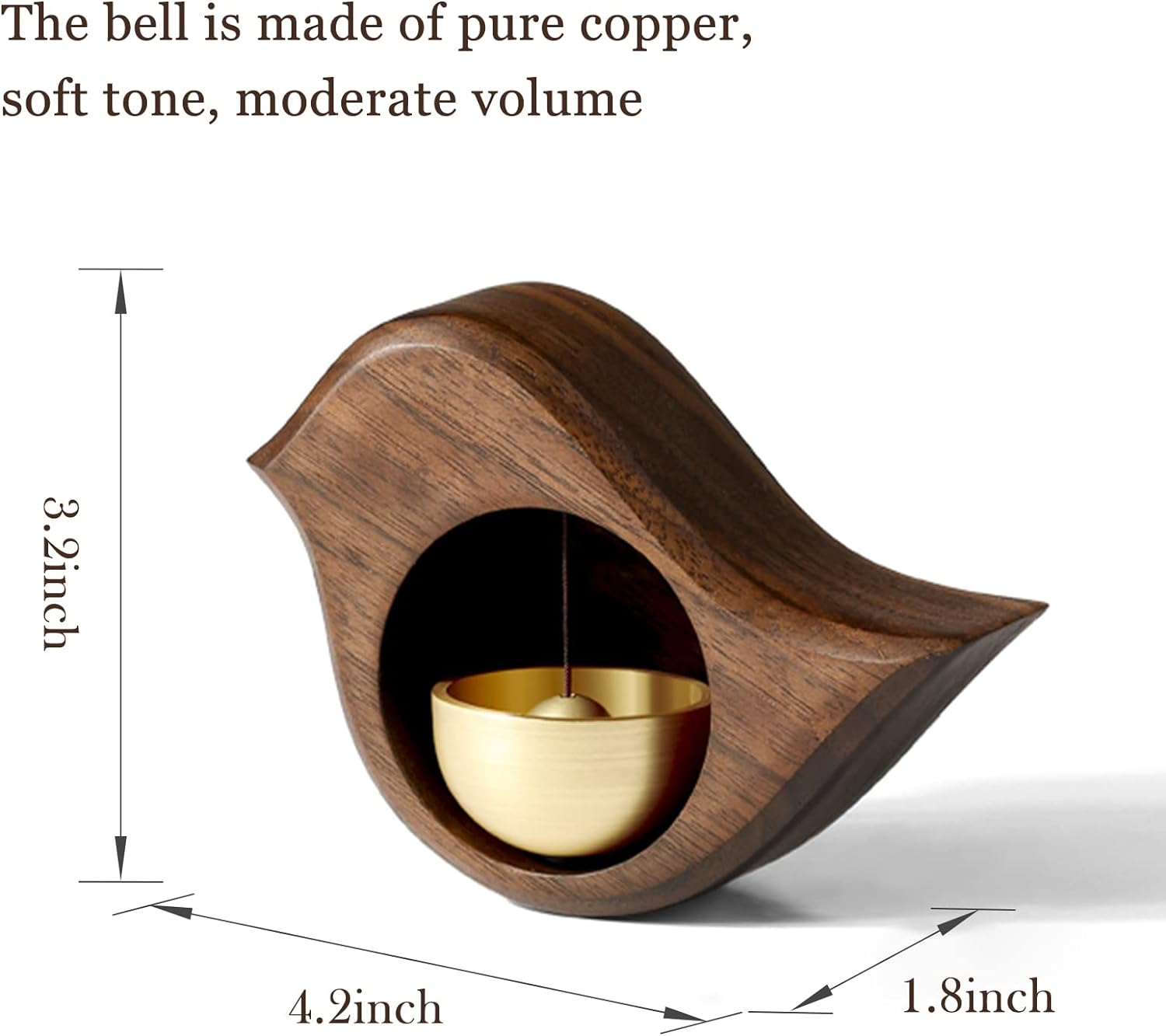 Bird Shape Japanese Wood Doorbell