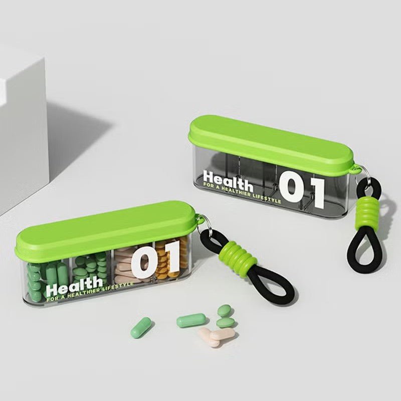Stylish Portable Pill Box with 4 Compartments
