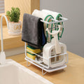 Wall-Mounted Bathroom Organizer Rack with Hooks & Storage Shelf