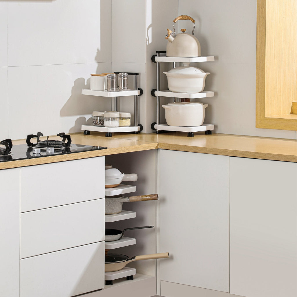 Adjustable Multi-Tier Kitchen Organizer Rack