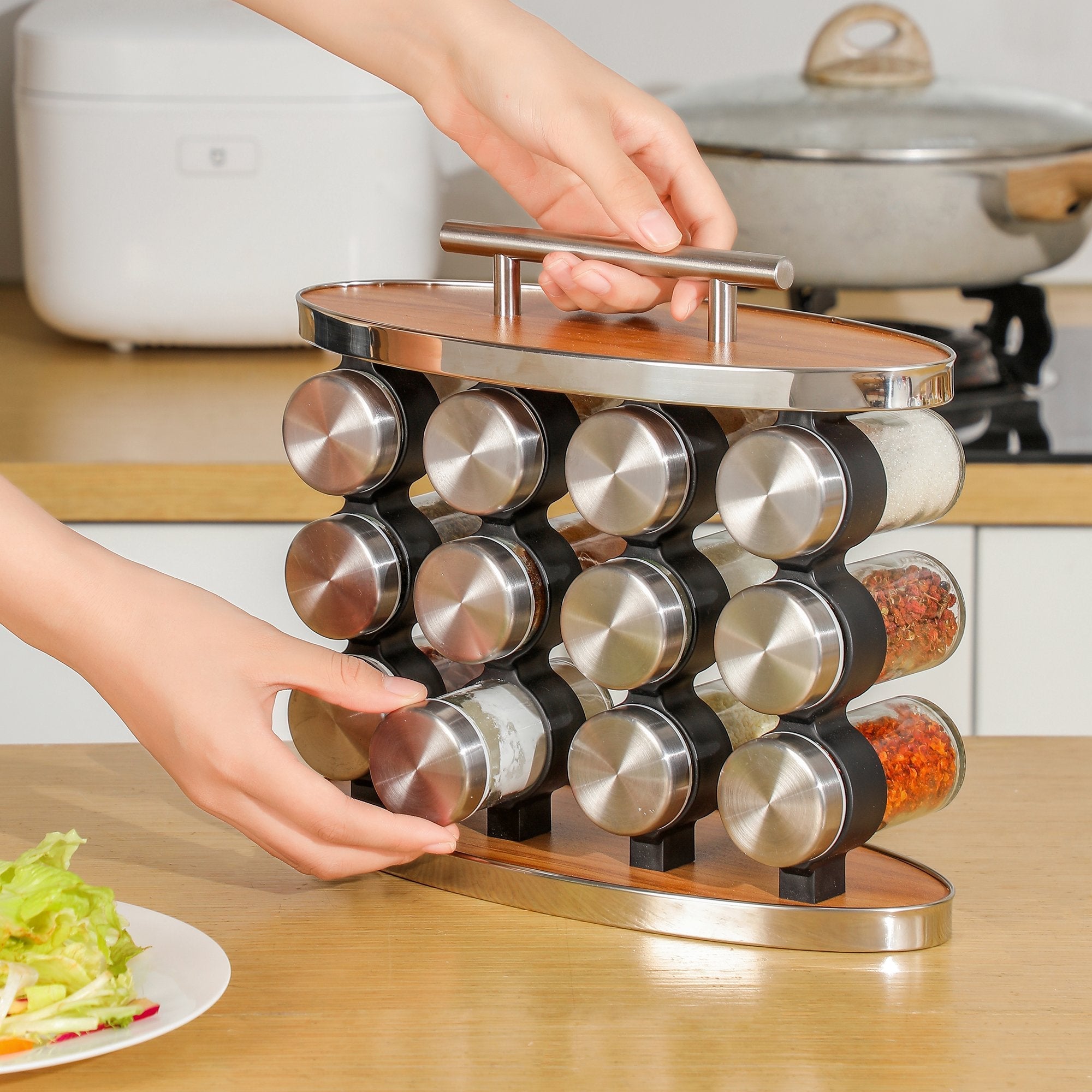 360° Rotating Multipurpose Spice Rack (Set of 12)