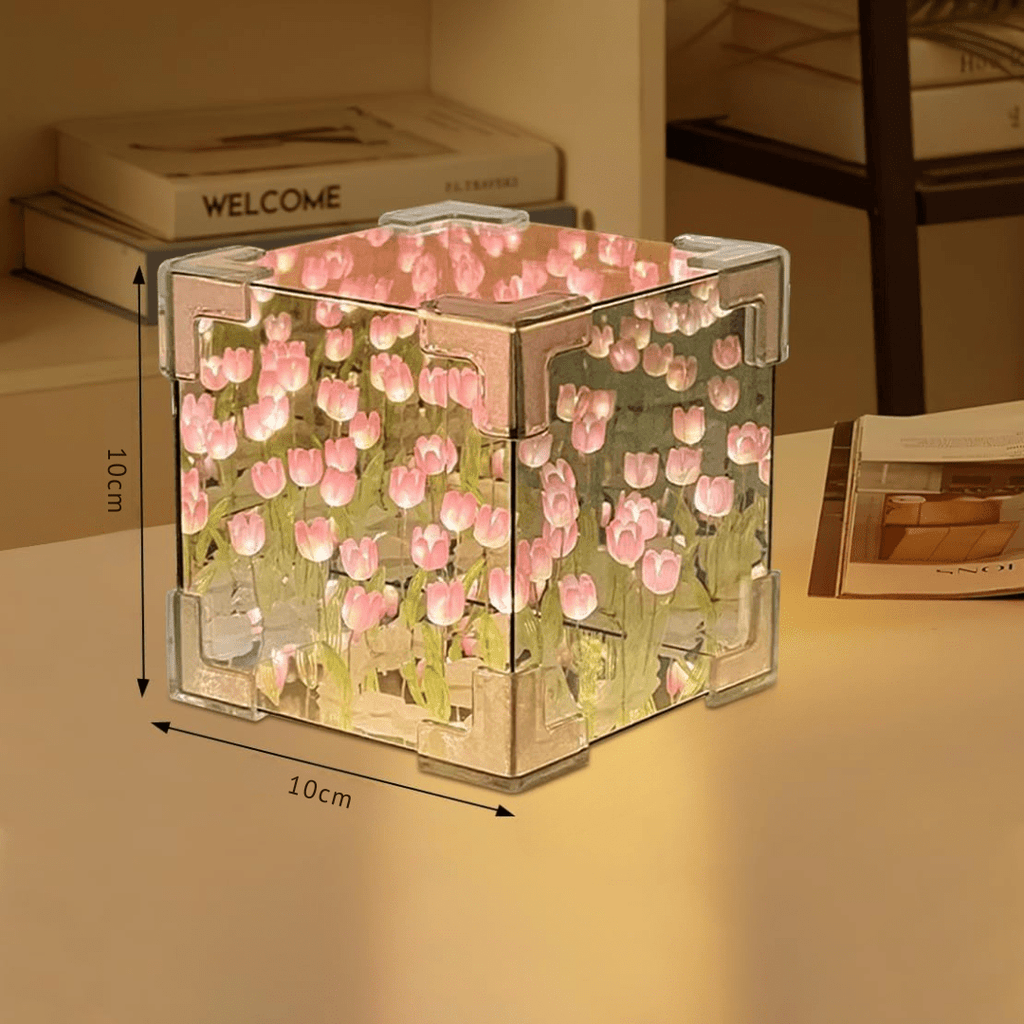 Tulip Lamp Mirror Night Light Box
