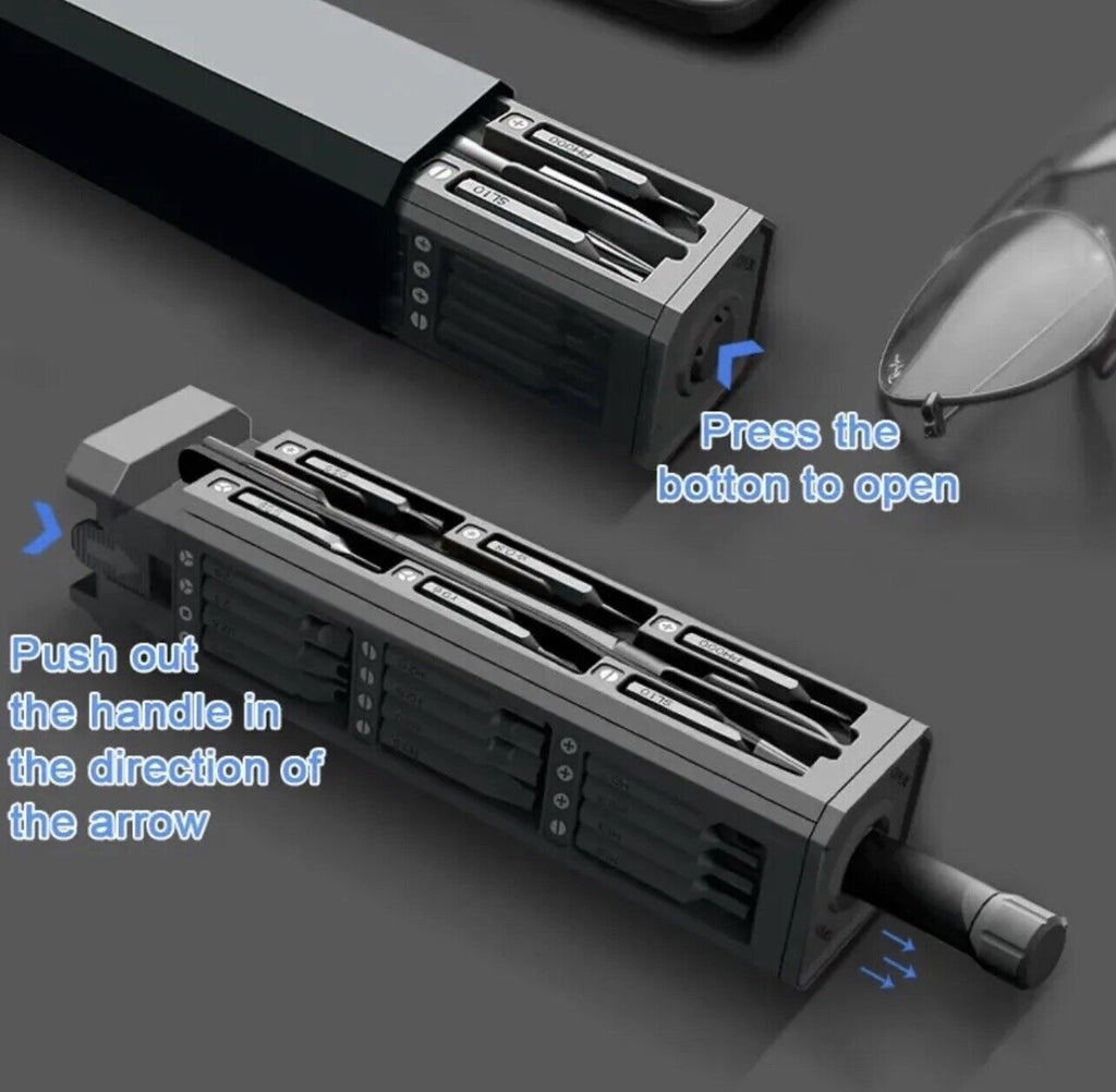 46-in-1 Compact Precision Screwdriver Set with Push Eject