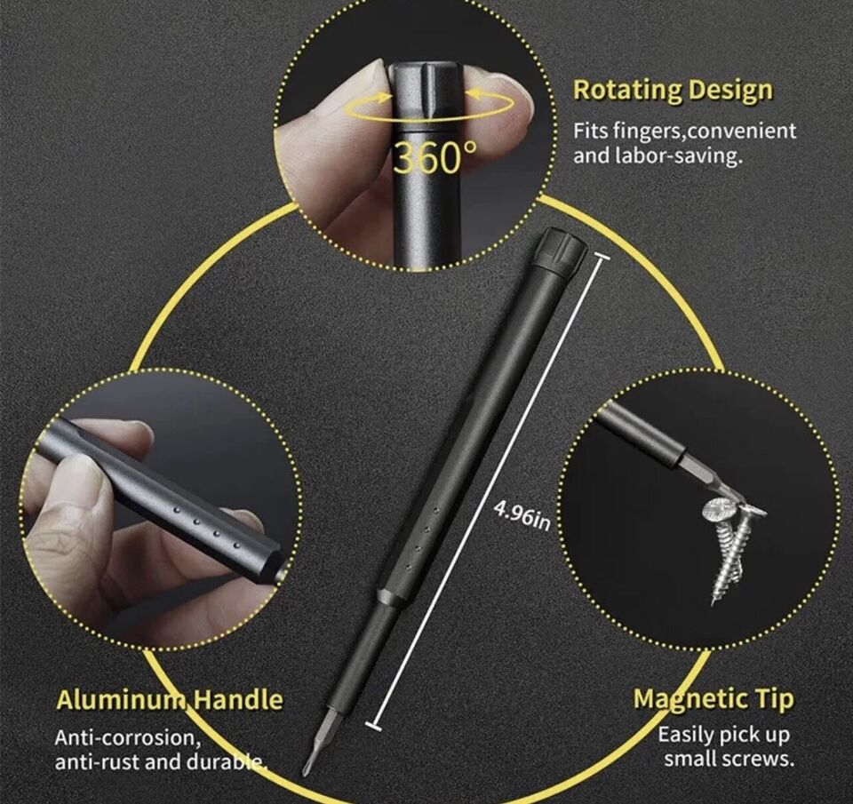 46-in-1 Compact Precision Screwdriver Set with Push Eject