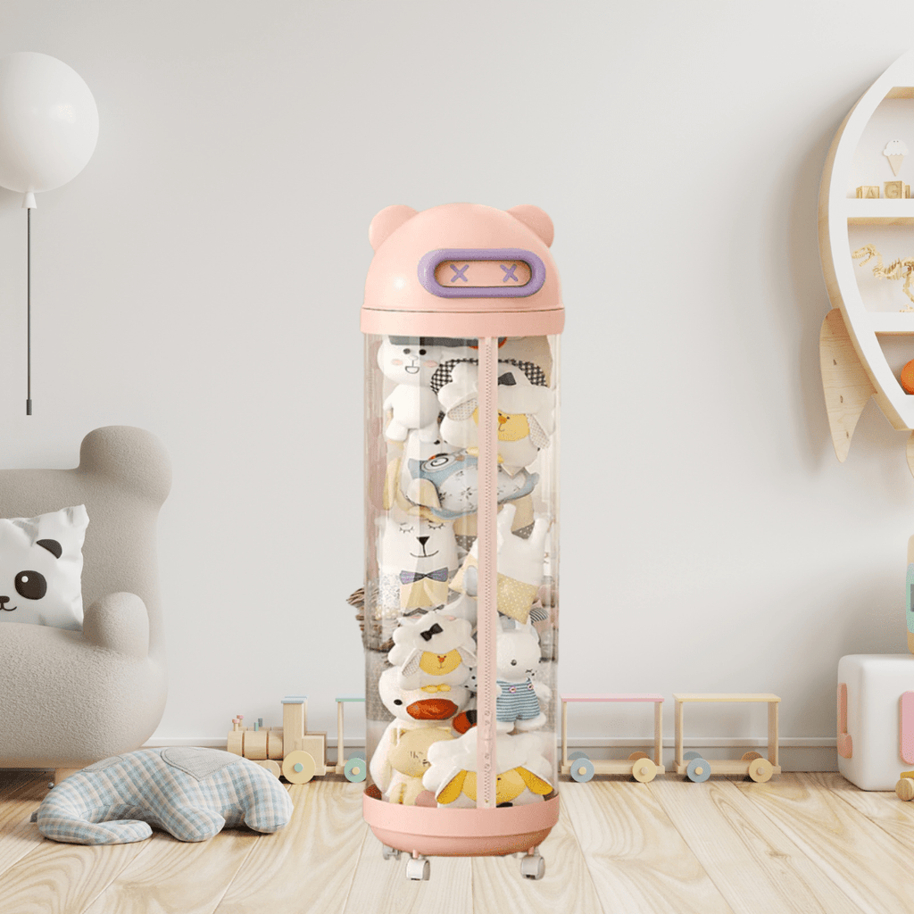 Transparent Doll Storage Bucket